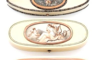 λ A collection of three George III ivory...