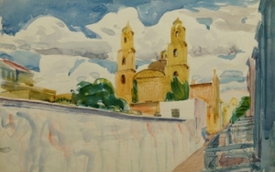 Leon Underwood, British 1890-1975- Merida, Yucatan; watercolour,...