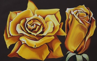Lowell Nesbitt (1933 - 1993) "Two Yellow Roses"