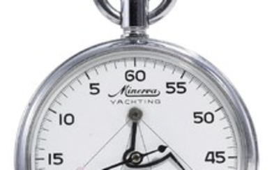 MINERVA | A STAINLESS STEEL STOPWATCH WITH 15 MINUTE COUNTER YACHTING CIRCA 1970