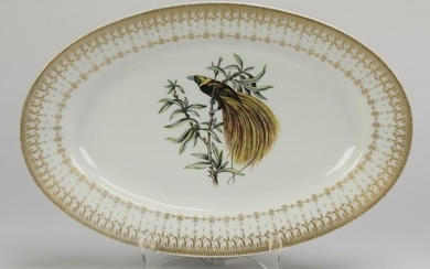 Mottahedeh hand painted 'Bird of Paradise' platter