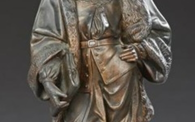 Patinated Spelter Statue of Rembrandt, late 19th c., on