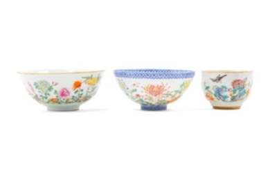 Three Chinese Porcelain Bowls