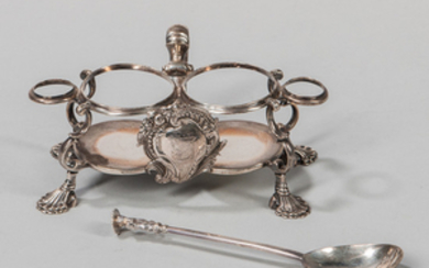 Two Pieces of George II/III Sterling Silver Tableware