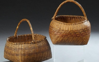 Two Choctaw Open Market Baskets, early 20th c., H. - 10