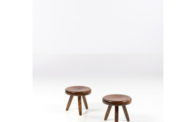 Charlotte Perriand (1903-1999) Berger Pair of stools