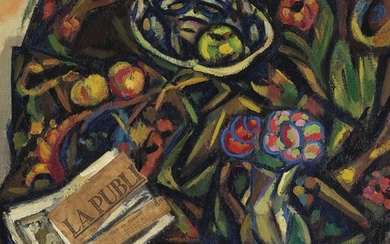 Joan Miró (1893-1983), "La Publicitat" et le vase de fleurs