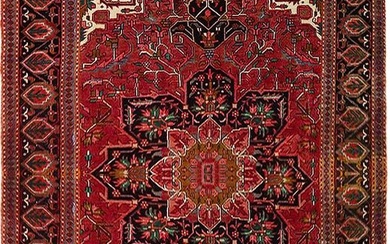 8 x 11 Antique Semi-Antique Persian Heriz Rug