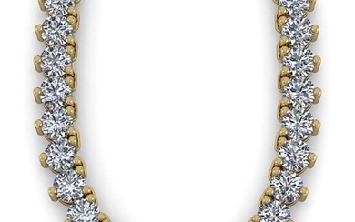 80 CTW Solitaire Certified SI Diamond Necklace 18K