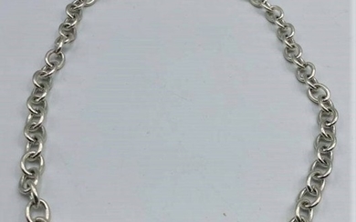 .925 Sterling Silver Heavy Link Necklace