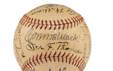 A 1938 Philadelphia Athletics Team Signed Autograph Baseball Featuring Connie Mack (JSA Letter of Au
