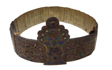 A 19th century Wedding belt buckle (crown) of the costume of Soufli (Thrace)