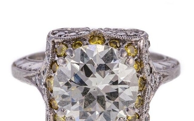 A 3.20ct Diamond Ring by J. Kelege in Platinum