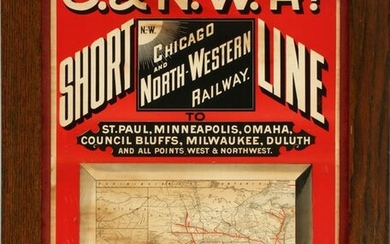 A C.&N.W.RY. SHORT LINE ADVERTISING BROADSIDE C. 1880s