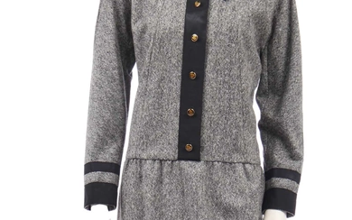 A Chanel grey wool nautical-inspired dress, 1980s