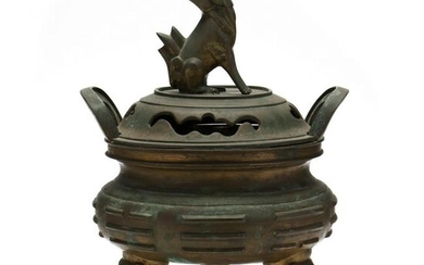 A Chinese Bronze Covered Censer