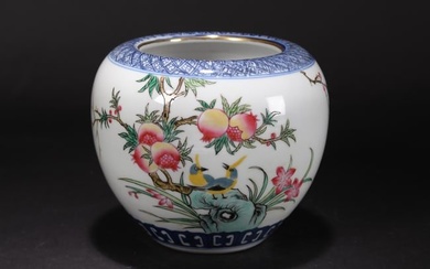 A Chinese Circular Peach-symbol Longlife-fortune Porcelain Vase