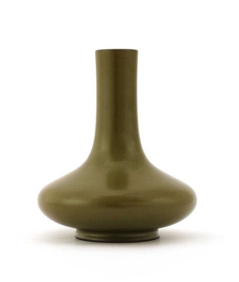 A Chinese tea-glazed vase