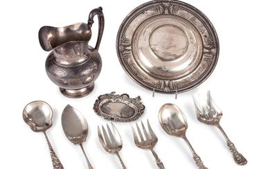A Collection of Silver Serving Wares