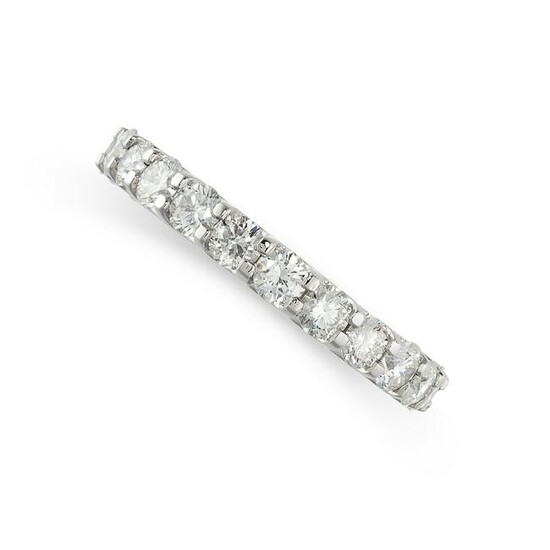 A DIAMOND FULL ETERNITY RING in 18ct white gold, the