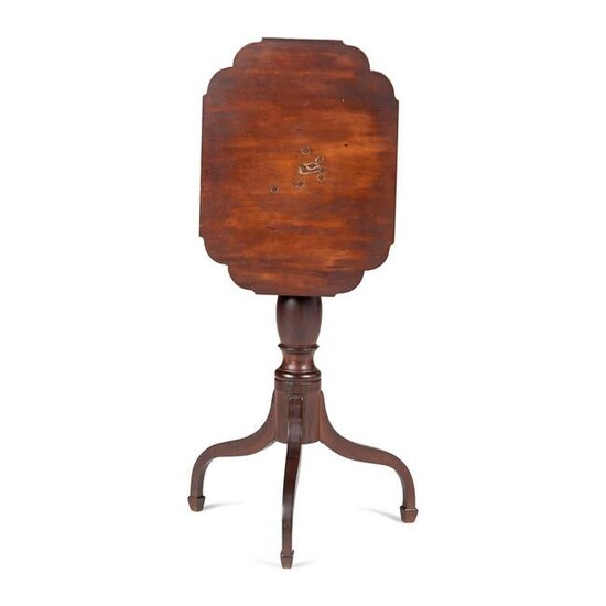 A Federal Cherrywood Table Top Candle Stand