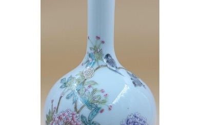 A Fine Late Ching Chinese Famille Rose Vase Guangxu Pd
