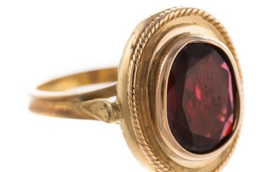 A GIA Natural Red Spinel Ring in 18K
