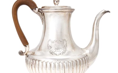 A George III Silver Coffee-Pot, Stand and Lamp by Thomas Ellerton and Richard Sibley, London, 1804