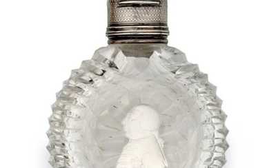 A George III or George IV Silver-Mounted Sulfide Scent-Bottle, Probably...
