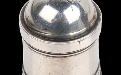 A George III silver 'Spice Tower' nutmeg grater, Samuel Pemb...