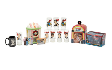 A Henry Winkler personal Collection of Happy Days cookie jars and glassware