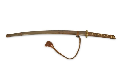 A JAPANESE GUNTO (MILITARY SWORD).