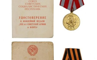 A LOT OF TWO RUSSIAN SOVIET MEDALS