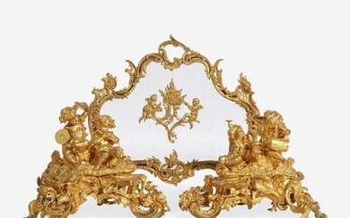 A Large Pair of Louis XV Style Gilt Bronze Figural