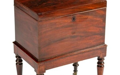 A Late George III Mahogany Cellarette on Stand Height
