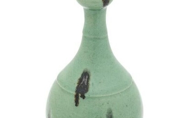 A Longquan Glazed Tobi Seiji Garlic Mouth Bottle Vase