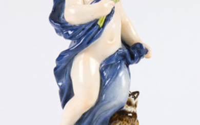 A Meissen porcelain allegorical figure of Night