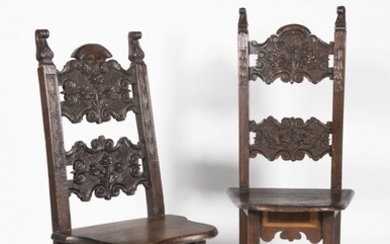 A Monogramista A PAIR OF MANYRISTIC CHAIRS
