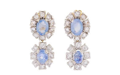 A PAIR OF SAPPHIRE EARRINGS