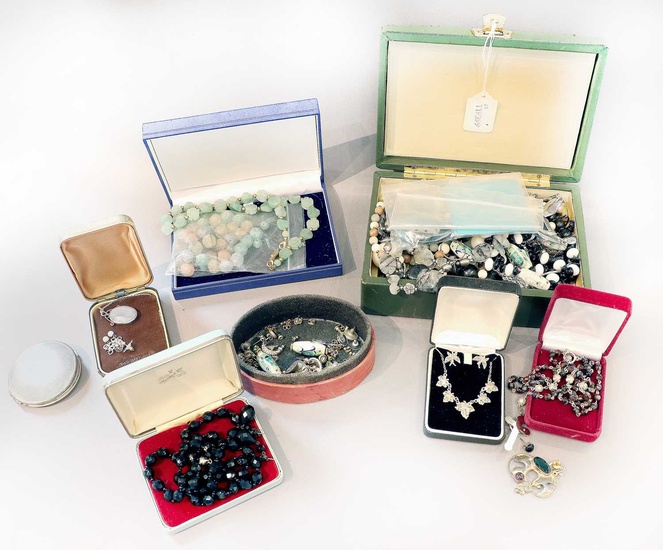 A Quantity of Jewellery, including a multi-gem set silver gilt...