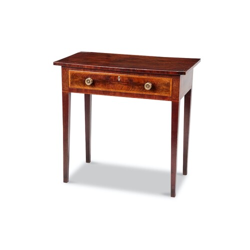 A Regency mahogany and tulipwood crossbanded side table Inla...
