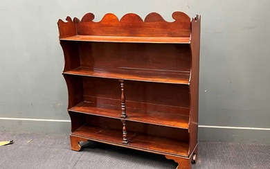 A Regency style mahogany four tier open book case 112 x 103 x 24cm