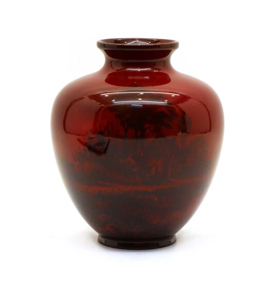 A Royal Doulton flambe vase