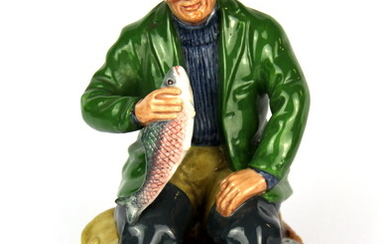 A Royal Doulton porcelain figure of a fisherman 'A Good Catch' H.N.22258, H. 18.5cm.