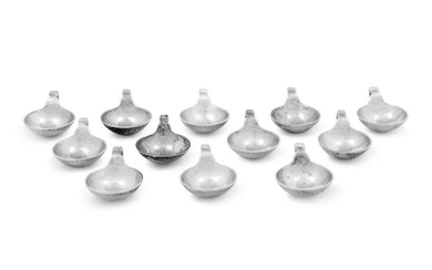 A Set of Twelve Georg Jensen Silver Salts