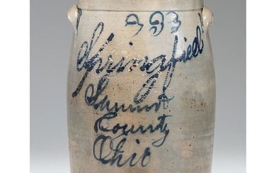 A Springfield, Ohio Three-Gallon Stoneware Crock