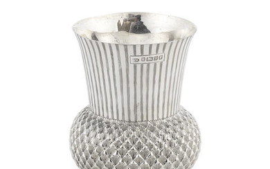 A Victorian novelty silver beaker