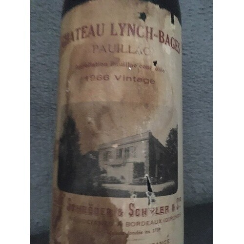 A bottle of Chateau Lynch-Bages. 1966