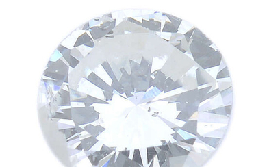 A brilliant-cut diamond, weighing 0.42ct, with report, within a security seal.