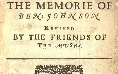 A collection of memorial poems for Ben Jonson, published shortly after his death